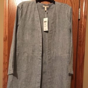Eileen Fisher Handkerchief Linen Long Jacket